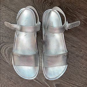 PRADA silver sandals
